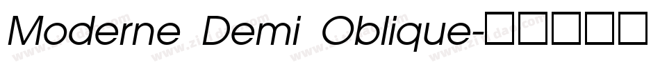 Moderne Demi Oblique字体转换